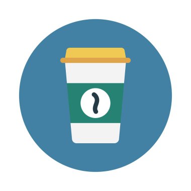 kağıt fincan glyph düz vektör simgesi