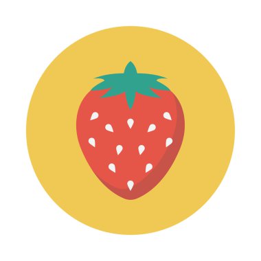 düz meyve glif simge vektör