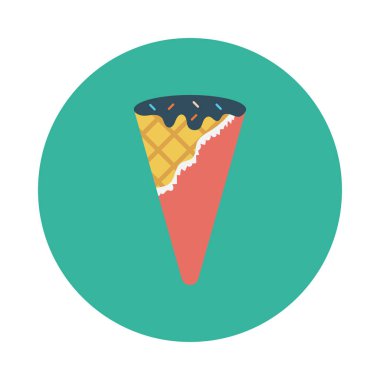 buz krem glif simge vektör