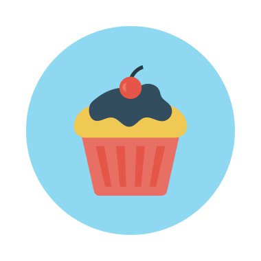 muffin glyph düz vektör simgesi