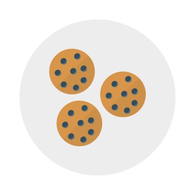 bisküvi glyph düz vektör simgesi