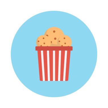 snack glyph düz vektör simgesi