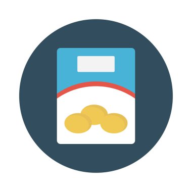 bisküvi glyph düz vektör simgesi