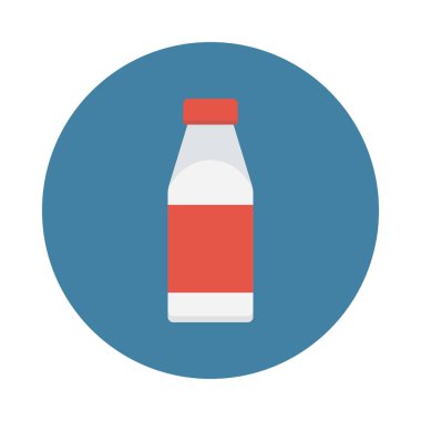 süt glyph düz vektör simgesi