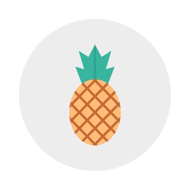 düz meyve glif simge vektör