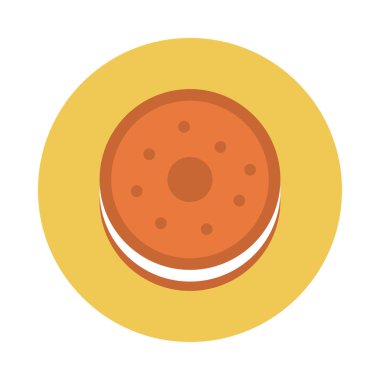 çerezler glyph düz vektör simgesi