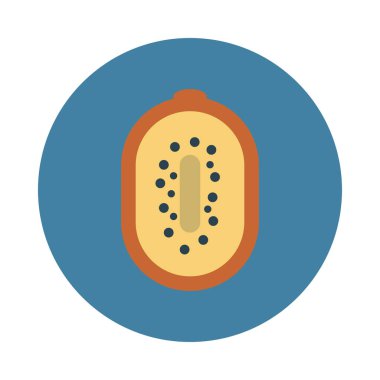 düz meyve glif simge vektör