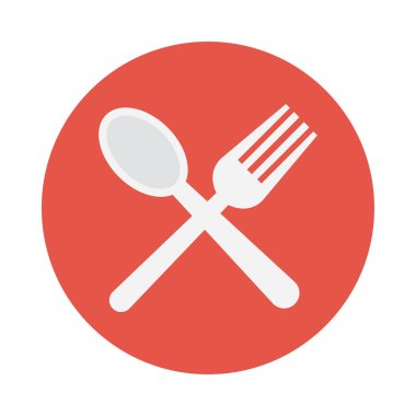kaşık glyph düz vektör simgesi