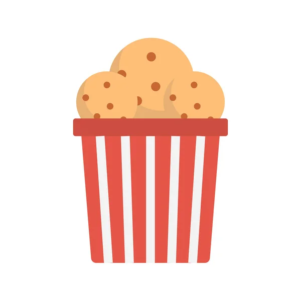 Snack Glifo Plano Vector Icono — Vector de stock