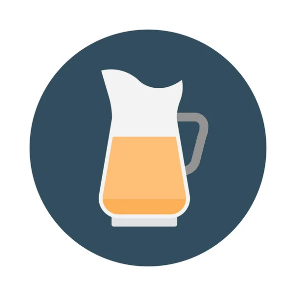 Drink Glyph Plat Vector Pictogram — Stockvector