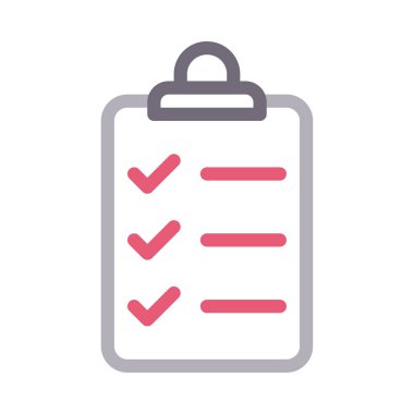 görev listesi renk çizgisi vektör simgesi