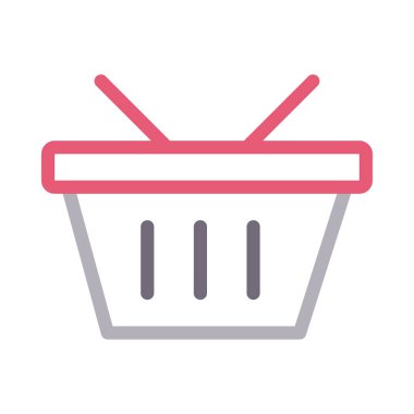 sepet renkli çizgi vektör simgesi