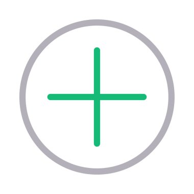 artı renk çizgisi vektör simgesi