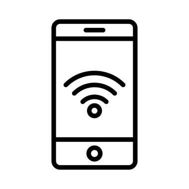 Wifi ince çizgi vektör simgesi
