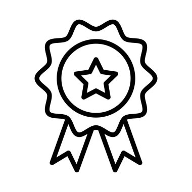 madalya ince çizgi vektör simgesi