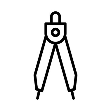 İnce çizgi vektör simge pusula