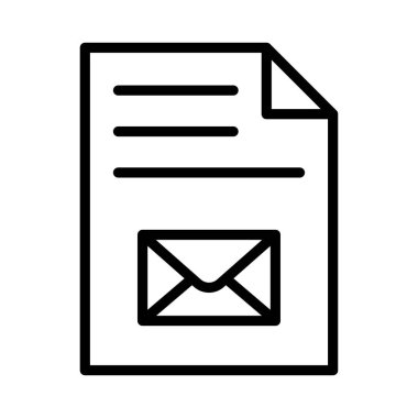 Belge ince çizgi vektör simgesi