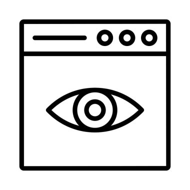 Web sayfası ince çizgi vektör simgesi