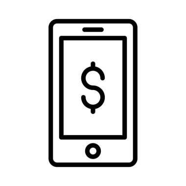 Online ince çizgi vektör simgesi