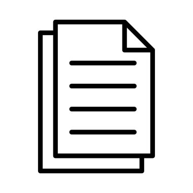 dosyaları ince çizgi vektör simgesi