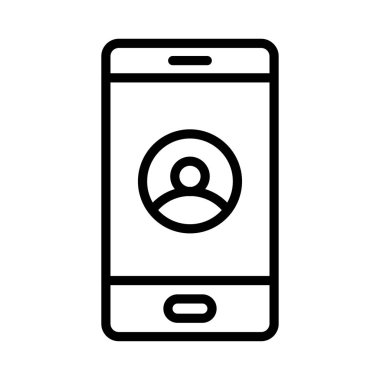 profil ince çizgi vektör simgesi