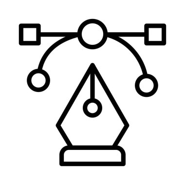 eğri ince çizgi vektör simgesi