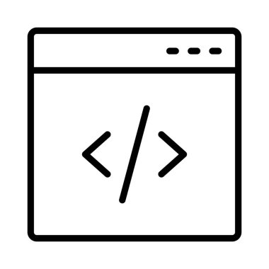 ince çizgi vektör simge programlama