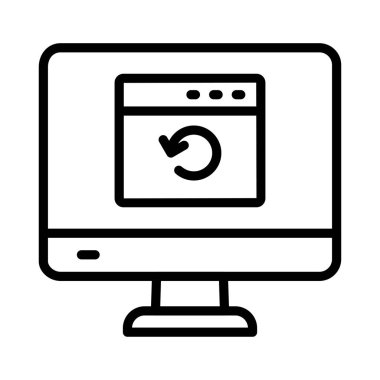 İnce çizgi vektör simge Yenile