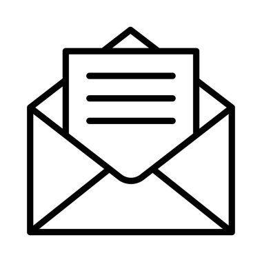 e-posta ince çizgi vektör simgesi