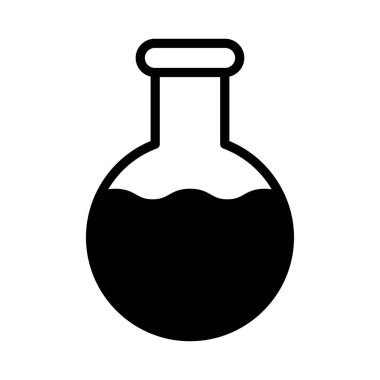 laboratuvar glyph düz vektör simgesi