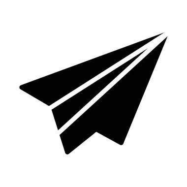 kağıt düzlem glyph düz vektör simgesi