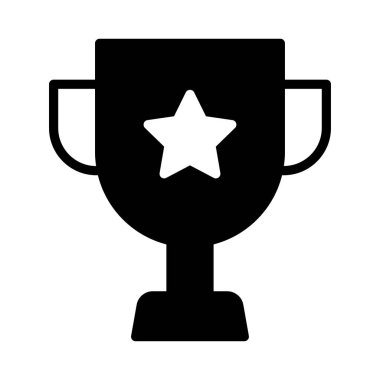 kupa glyph düz vektör simgesi