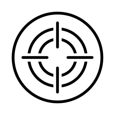 hedef glyph düz vektör simgesi