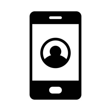 profil glyph düz vektör simgesi