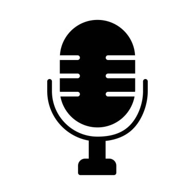 düz hoparlör glif simge vektör