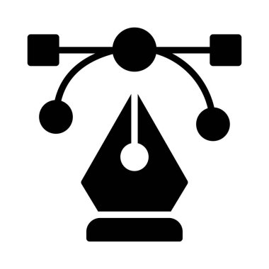 eğri glyph düz vektör simgesi