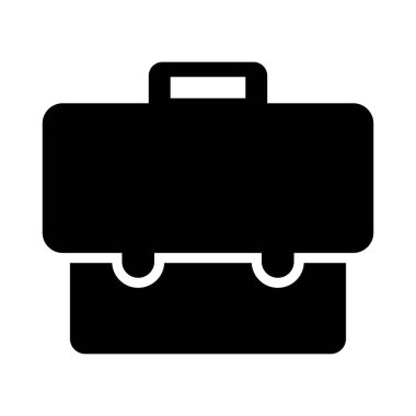 düz glif simge vektör çanta