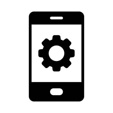 glyph düz vektör simgesini ayarlama