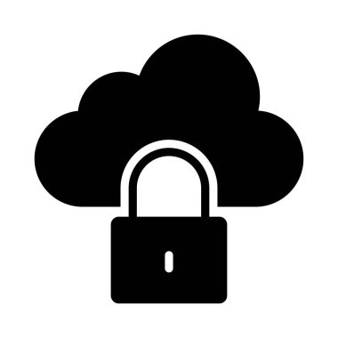 koruma glyph düz vektör simgesi