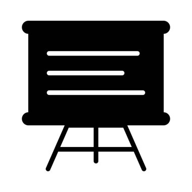 sunum glyph düz vektör simgesi