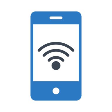 Wifi glyph renk vektör simgesi