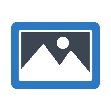 Fotoğraf glif renk vektör simge