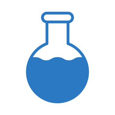 Laboratuvar glif renk vektör simgesi