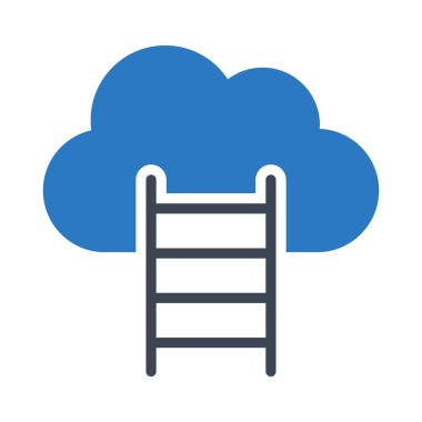 merdiven glyph renk vektör simgesi