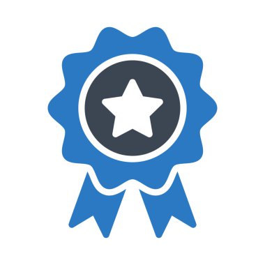 madalya glyph renk vektör simgesi