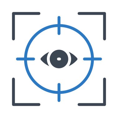 glyph renkli vektör simgesini görüntüle