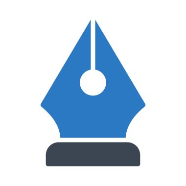 nib glyph renk vektör simgesi