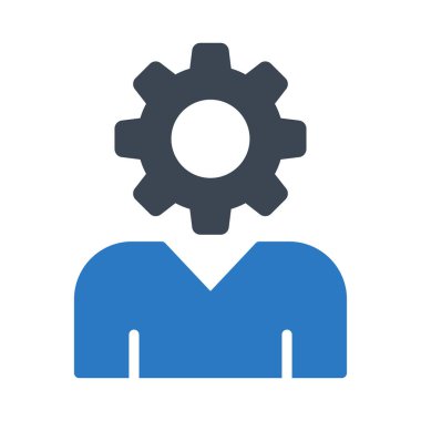 avatar glyph renk vektör simgesi