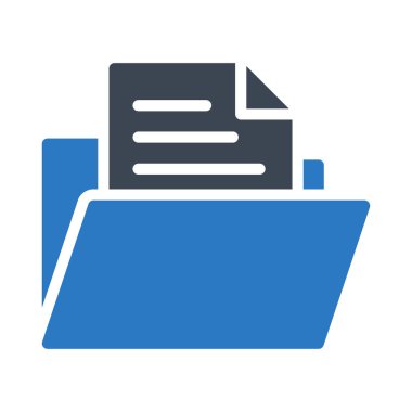 klasör glyph renk vektör simgesi