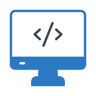 programlama glyph renk vektör simgesi